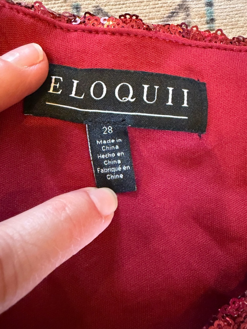 Eloquii Red Wide Leg Sequin Jumpsuit size 28 - Picture 9 of 9